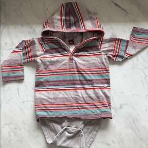 Tea brand onesie with hood